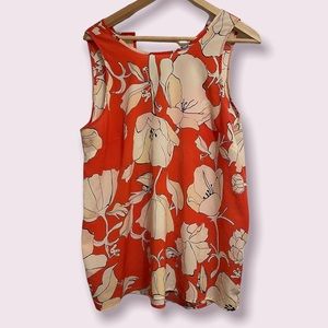 Orange and Ivory Blouse, size large